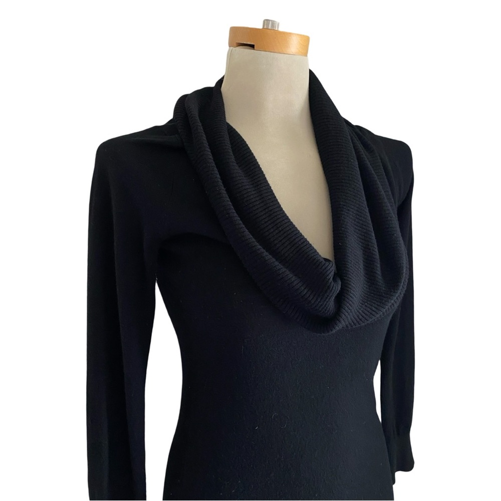 H&M Black Cowl Neck Long Sleeve Sleek Sweater Staple Basic Top Small